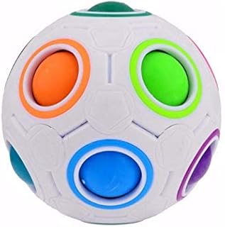 مكعب سحري سريع للعبة كرة القدم بالوان قوس قزح، العاب تعليمية للاطفال، جميع الاعمار