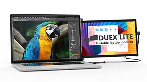 Portable Monitor -Mobile Pixels Duex Lite Laptop Monitor with 12.5" Full HD 1920x1080p IPS Display,USBC Monitor Extender,Plug and Play,Any Laptops Compatible (White) (Renewed)