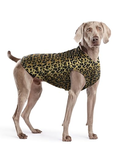 Goldpaw Stretch Fleece Dog Sweater, Leopard, Size 22