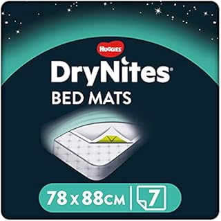 Huggies DryNites, Bed Mats - 28 Mats Total (4 Packs of 7 Mats) - Disposable Bed Mats for Children and Teens