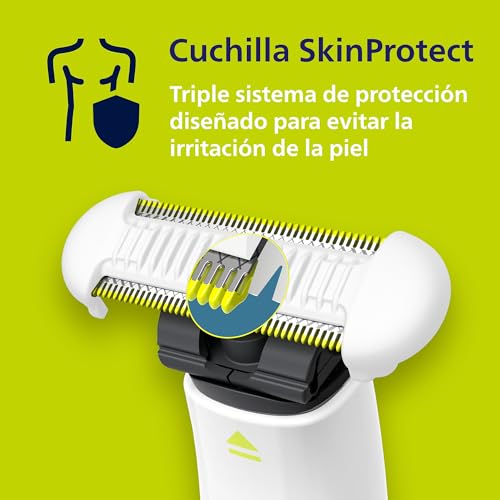 Philips OneBlade Intimate, diseñada para el cuidado púbico, Recorta y afeita con protección extra para la piel, modelo QP1924/30 - imagen 4