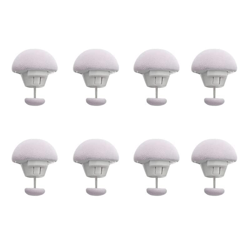 Mushroom Shaped Quilt Holder Clips, Double Sided Non-Slip Duvet Fixator Pins,Bed Quilt Clamps Sheet Quilt Holder Clips for Socks Curtains Quilt Cover (Grey, Pack of 8)-image-29