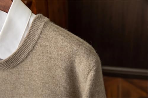 Men's Round Neck Cashmere Sweater Large Size Casual Knitwear Wool Pullover Winter Jumpers Top2