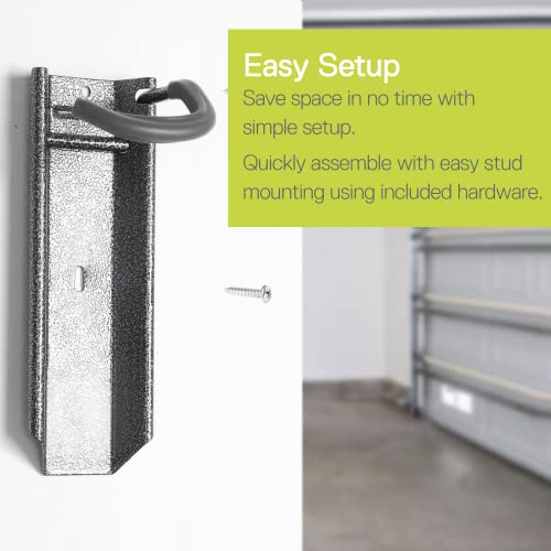 Wall Mounted Bike Rack For Home, Garage, & Storage Shed By Delta Cycle (2-Pack) - Hanging Bike Hook For Mountain, Road, Bmx, & Gravel Bikes - Custom-Padded To Protect Bike Wheels, Holds Up To 40 Lbs #TOP3