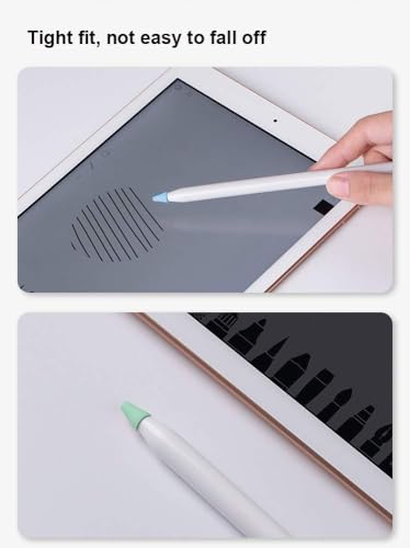 Image of DENMILE Silicone Tip Cover Compatible with Apple Pencil Nib Protection Writing Anti Scratch Stylus Tip Silicone Pencil Nib Tip Protector Caps Covers Digital Pen Tips Covers - 8 PCS Mixed Colors