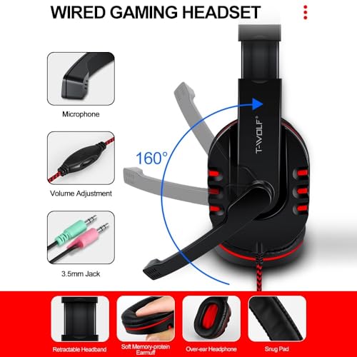 Image of Yunir Wired RGB Backlit Gaming Keyboard and Mouse Combo, Gaming Headset Mouse Pad Combo,Rainbow Backlight Gaming Set,Ergonomic Design,All in 1 PC Bundle for Wins PC