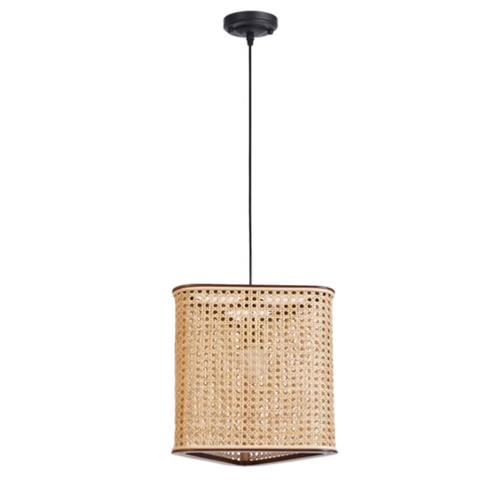 Luminaire élégant en bambou fait main et suspension cône haut de gamme