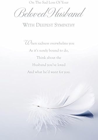 Paper Rose - Sad Loss of Your Beloved Husband - Sympathy Card - Simple Heartfelt Message