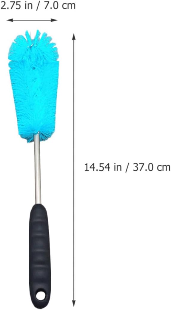LABRIMP Multi-Functional Storage Set Long Cleaning Brush Bottle with Handle, Plastic and Nylon Material, Convenient Tool for Milk Bottles Test Tubes Household