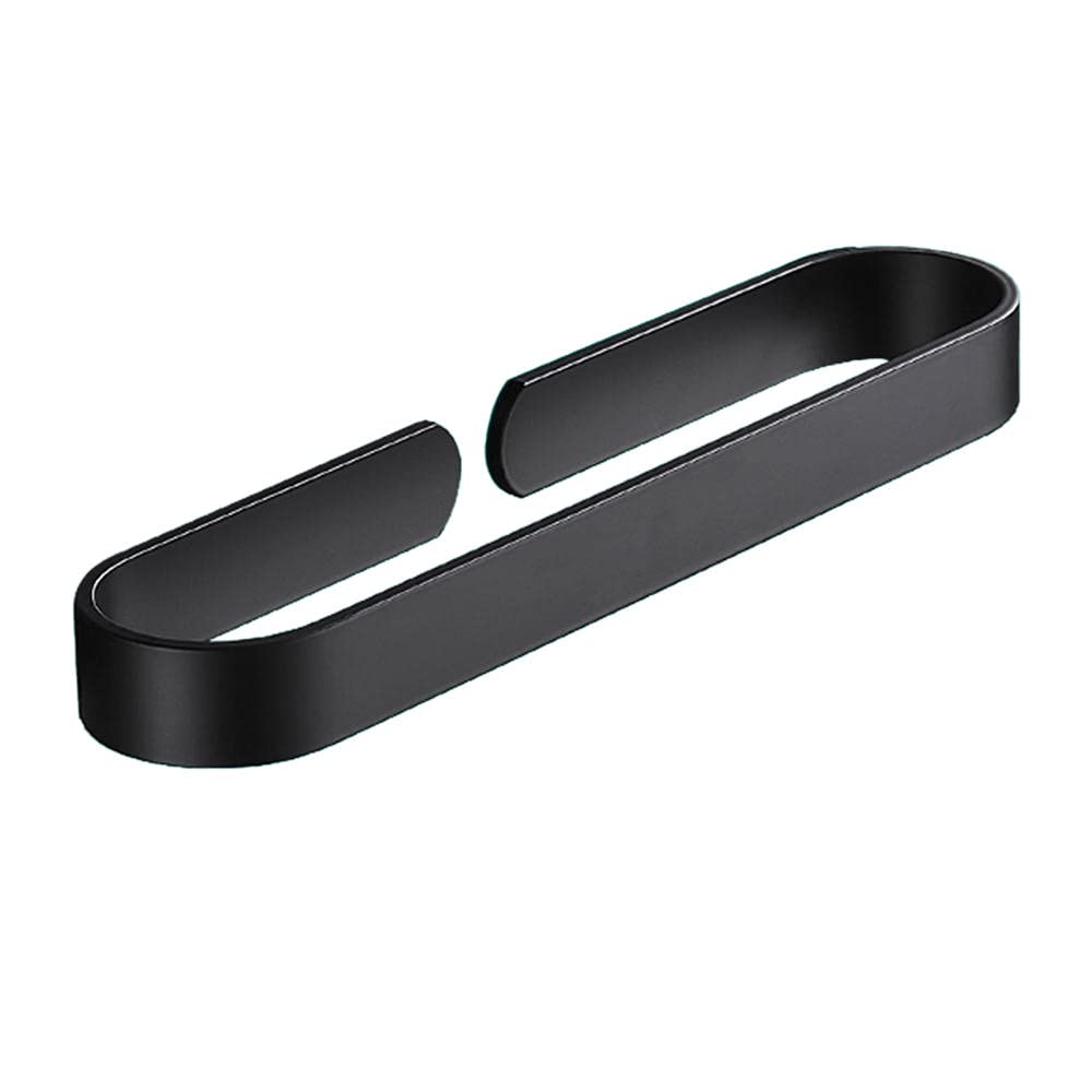Porte-serviettes sans perçage adhésif en aluminium blanc et noir à fixation murale rapide