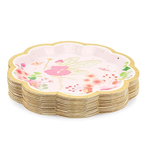 Fairy Tea Party Paper Plates For Girls Floral Birthday Supplies (9 In, 48 Pack) #TOP3