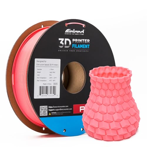 Image of INLAND Micro Center PLA+ 3D Printing Filament 1.75mm - PLA Pro Dimensional Accuracy + /- 0.03 mm - 1kg Cardboard Spool (2.2 lbs) (1 Pack Pink, 1.75mm)