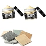 2 PACK Granite Worktop Cleaner, Granite Polish,Stone Wax Coating, 100g, Waterproof Protector, Restorative Shine, Anti-Stain Formula, Handy Across Marble, Quartz, Tiles And Natural Stone Surfaces - Image 1