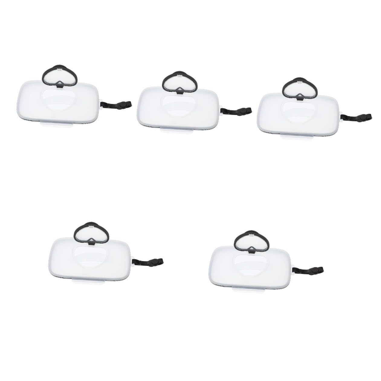 SHOWERORO 5stücke Wiederverwendbarer Wipe Dispenser Für Babyfeuchttücher Tragbarer Feuchttuchspender Mit Herzdeckel Für Zuhause Und Unterwegs Für Eltern Und Kinderwagen
