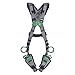 MSA 10194961 V-FIT Standard Safety Harness - Size: Standard (Medium), D-Ring Configuration: Back/Hip, Quick Connect Leg Straps, with Shoulder/Leg Padding, Full Body Harness