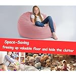 Stuffed Animal Bean Bag Storage Chair Cover for Kids Teens Adults (No Filler) Soft Washable Premium Corduroy Organizing Plush Toys Comfortable Organizer Keep Clutter with Premium Zipper Medium - Image 4