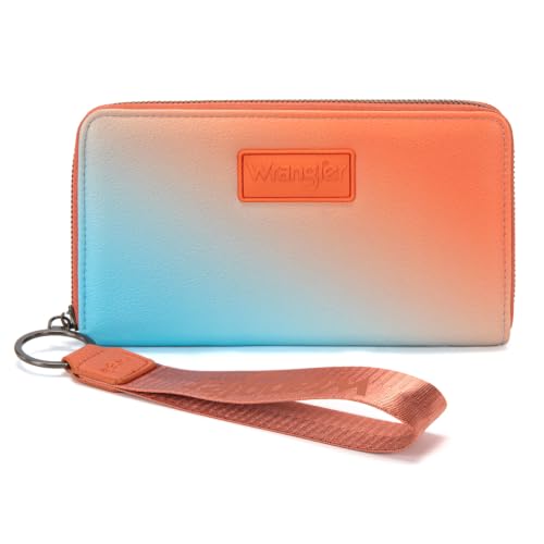 Image of Wrangler Wallet Women RFID Blocking, Gradient Wristlet Wallet for Daily Use