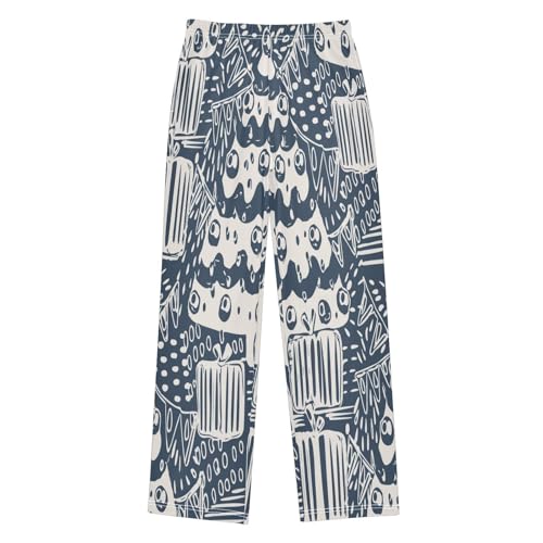 Boys' Pants Christmas Tree Gift Long Bottoms Jogger Pants Elastic Waist Trousers with Pockets S-XL