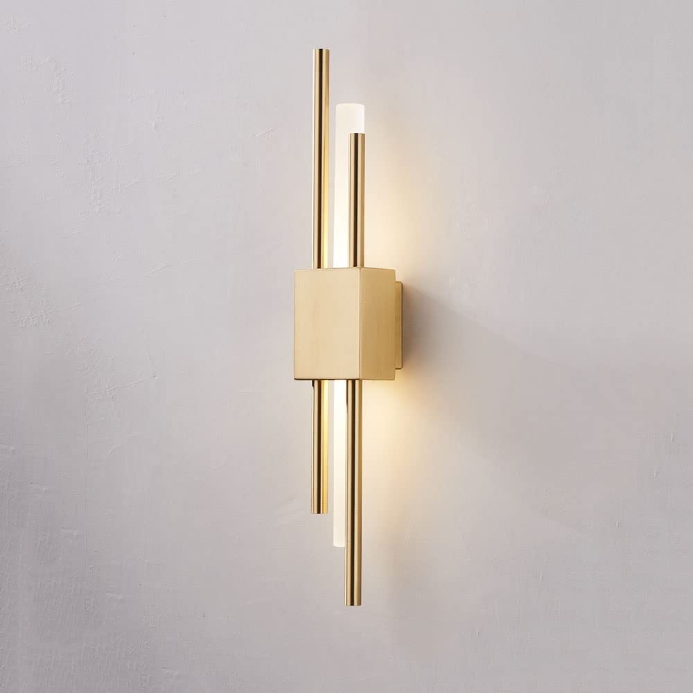 QXGJTLI LED Wall Light Creative Iron Tube Wall Lamp Ndoor Decoration Wall Lighting Post-Modern Indoor Acrylic Wall Lamp Night Light For Bedroom Living Room Hallway Stairs