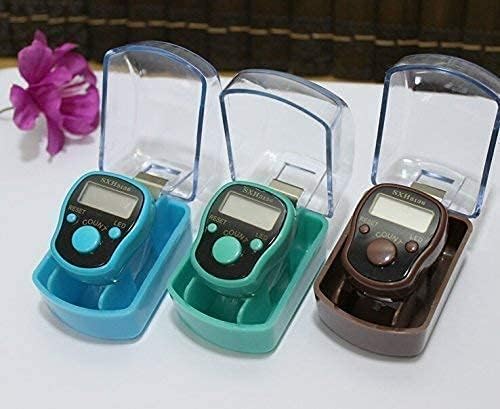 SHOPOLIFE Mini LED Hand Tally Finger Ring Counting Device, Jap Counting Device for Mantra Jaap, Digital Head Electronic Tally Counter (3 Piece - Multi Color)-image-19