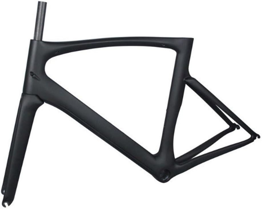 TUJISEK 700C Road Bikes Frame Carbon Fibre 46/49/52/54/56/58CM Frameset with Fork + Seatpost V Brake QR 130MM Ultra Light Frame Internal Routing