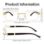 COASION Fashion Rimless Frameless Sunglasses for Women Men Y2k Retro Sun Glasses Square Tinted Glasses - Image 4