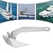 GXFCHYL Small Boat Anchor Marine 316 Stainless Steel Delta Anchor 35Lbs Wing Style Triangle Anchor for Small Yacht (35, Pounds)