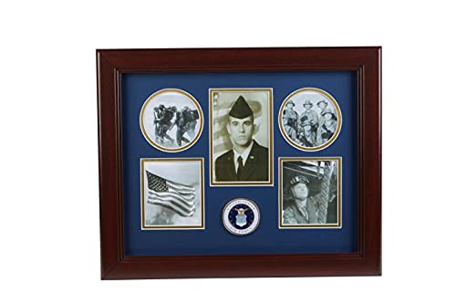 Air Force Medallion 5 Picture Collage Frame
