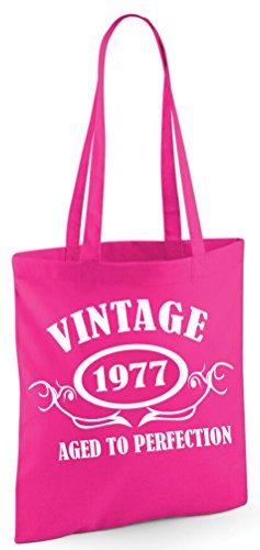 Edward Sinclair SAC EN TOILE VINTAGE 1977 couleur fushia