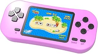 Beijue Retro Handheld Games for Kids Built in 218 Classic Old Style Electronic Game 2.5'' Screen 3.5MM Earphone Jack USB Rechargeable Portable Video Player Children Travel Holiday Entertain (Pink)