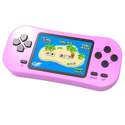 Beijue Retro Handheld Games for Kids Built in 218 Classic Old Style Electronic Game 2.5'' Screen 3.5MM Earphone Jack USB Rechargeable Portable Video Player Children Travel Holiday Entertain (Pink)
