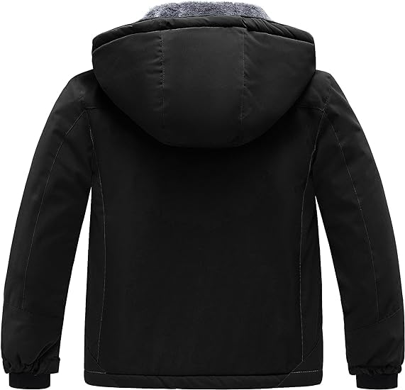 Wantdo Giacca da Sci Montagna Invernale Parka da Neve Caldo con Cappuccio Cappotto da Snowboard Giubbotto Impermeabile Bambina