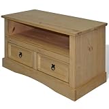 Color: marrón SKM Mueble para TV de madera de pino mexicano Corona Range 91 x 43 x 56 cm