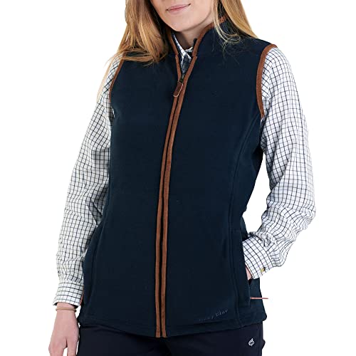 Hazy Blue Womens Sofia Fleece Waistcoat | Gilet | Bodywarmer | Jacket (8, Navy)