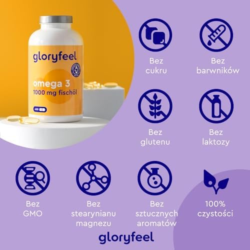 Omega 3-400 kapsułek - 1000 mg oleju rybnego w 1 kapsułce - Wysoka dawka kwasów tłuszczowych EPA i DHA- Zrównoważony połów ryb - Testowane laboratoryjnie - Wyprodukowano w DE bez dodatków