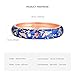 UJOY Colors Handcraft Jewelry Cloisonne Bracelet Enamel Bird Spring Hinged Womens Bangles Gifts Box 55C49 Navy Blue