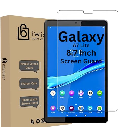 Image of compatible with Samsung Galaxy Tab A7 Lite 8.7 Inch (2021) Tempered Glass Screen Protector Guard Full Screen Coverage Edge to Edge with Easy Installation kit | Anti-Scratch & Smudge Proof | SM-T220 / T225