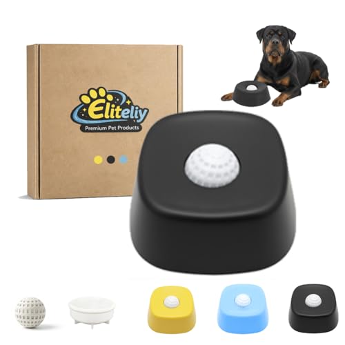 Slow Feeder Dog Bowls Non-Spill Liquid with Interactive Ball-in for Yogurt Bone Broth Dog Lick Toy for Large Medium Small Dogs nxiety Relief Boredom Post-Op Nutrition Aid (1, Black)