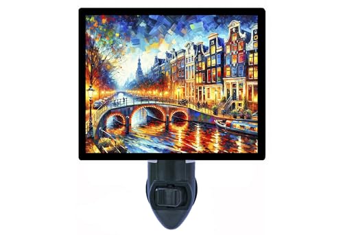 Night Light Designs - Amsterdam Enchantment LED Photo Night Light, Holland