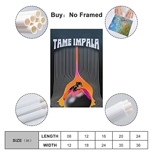 Feilei Rock Band Tame Impala Music Poster Hd Canvas Prints Wall Art Room Aesthetics Decor 12X18Inch(30X45Cm) #TOP1