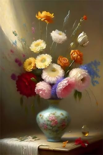 Diamond painting adulte vase de fleurs 5D kit complet 60x80cm