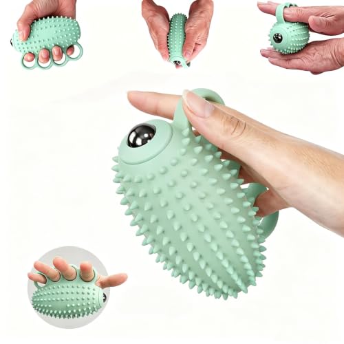 Image of Electric Hand Grip Strengthener Finger Exercise Ball, 3 Modes Vibration Therapy Ball with Magnetic Roller, Rechargeable Silicone Hand Squeeze Ball for Stroke Recovery, Arthritis, Carpal Tunnel & Stress Relief (1100mAh, 10Min Auto-Off)