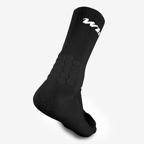 We Ball Sports Anti-Blister Mens Athletic Cushion Crew Length Socks For Football, Running, Baseball, Basketball (Black, Xl) #TOP1