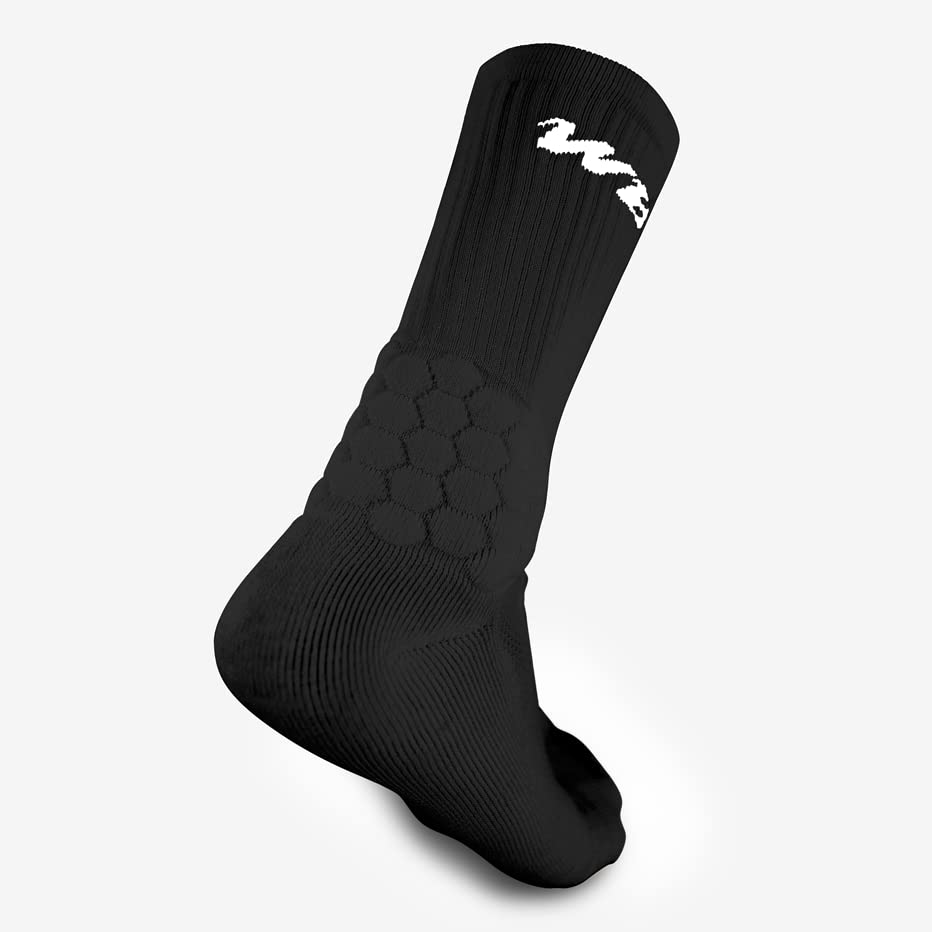 Anti-Blister Men's Crew-Length Athletic Socks with Cushion for Football, Running, Baseball, Basketball2