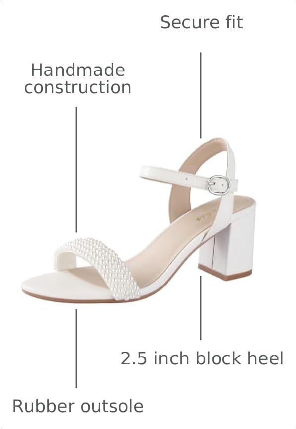 Ankis Women Nude White Black Gold Silver Open Toe Block Heel Sandal Casual by Ankis - Used condition - Image 3