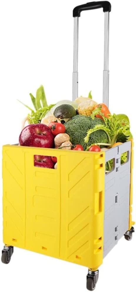 RUBYOH Tragbare Einkaufstrolley-Tasche, Faltbare Einkaufstasche, Einkaufswagen, Einkaufstüten mit Rollen, Rollwagen-Organizer