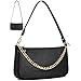 NUBILY Piccola Borsa a Tracolla Spalla Donna Catena Borsa PU Pelle Clutch Borsetta Pochette Messenger Crossbody Bag Ragazza Elegante Shopping Viaggio Sacchetto Nero