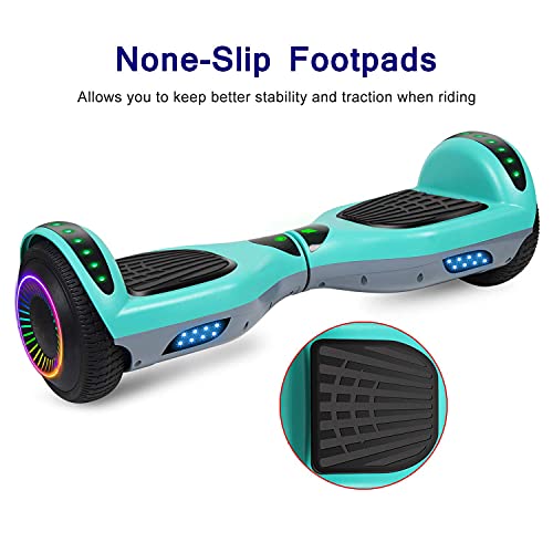 Felimoda Hoverboard With Bluetooth Speaker And Led Lights, 6.5" Self-Balancing Scooters Hoverboard For Kids #TOP2