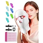 LED Light Therapy Mask Skin Care Mask, LED face & Neck Red 630±5nm & NIR 830nm Wavelength ，USB C Rechargeable for Home Use Working Travel Yoga (Sakura Pink）