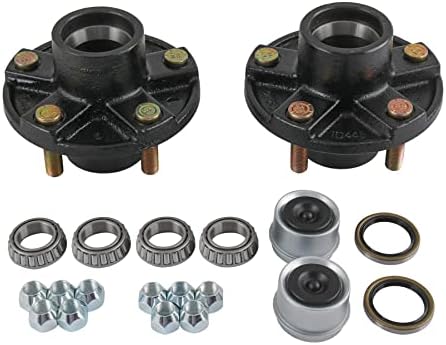 JDMSPEED 2 Trailer Idler Hub Kits 5 on 4.5" Replacement for Axle 1-1/16" Bearings 2000 lbs - 22016K
